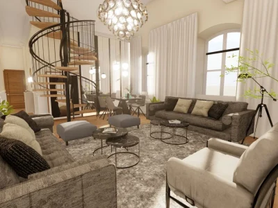 Stunning 3-Bed 3-Bath Penthouse with Scenic Views of River and City