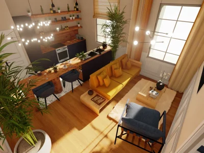 Charming Apartment with River Views in Historical Building